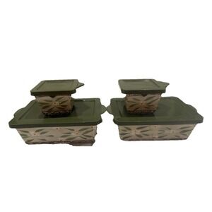 Temp-tations Old‎ World Green 1.5 Qt Casserole Set w Lids 8pc